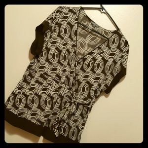 💕BROWN AND CREAM BLOUSE 💕